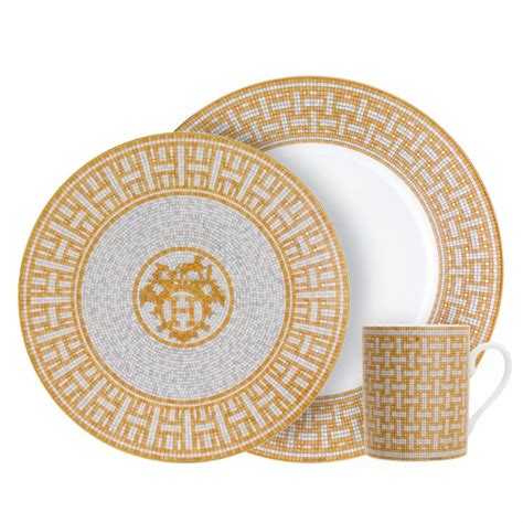 hermes bord mosaic|hermes mosaique dinnerware.